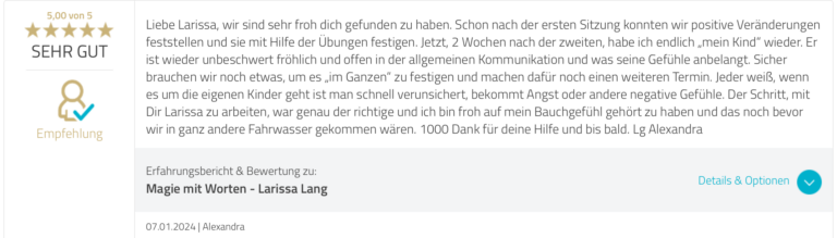 Foto der Rezension von Alexandra bei Proven Expert