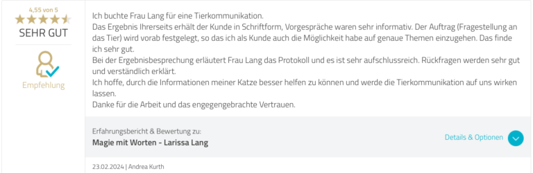 Foto der Rezension von Andrea Kurth bei Proven Expert