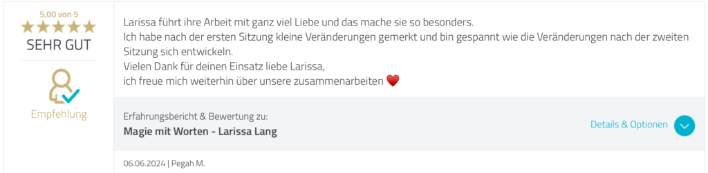 Foto der Rezension von Pegah M. bei Proven Expert