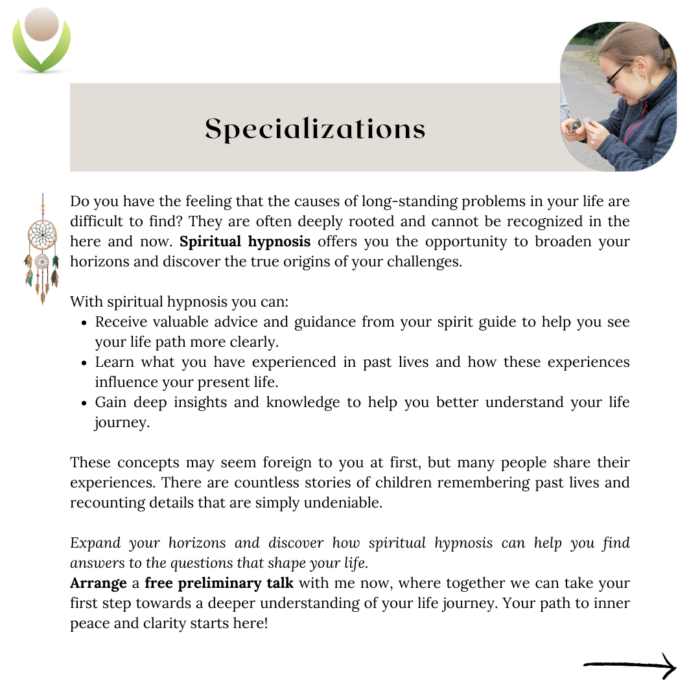 Specializations_ Spiritual hypnosis